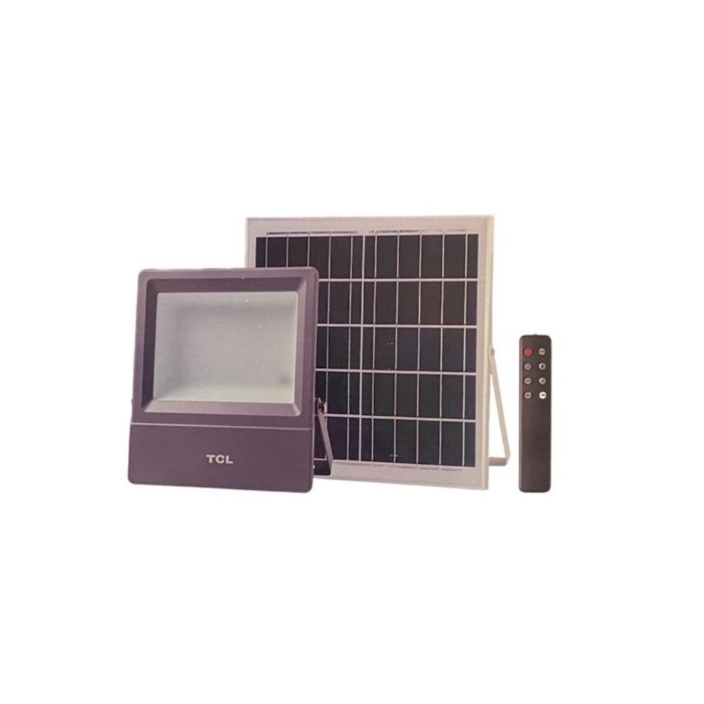 TCL Solar Flood Light 60W, Time Dim + Remote, TCL-XX06065HW